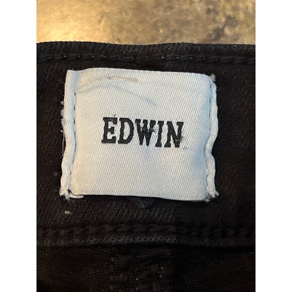 Edwin Women Size 29 Black Distressed Jeans - Picture 5 of 8